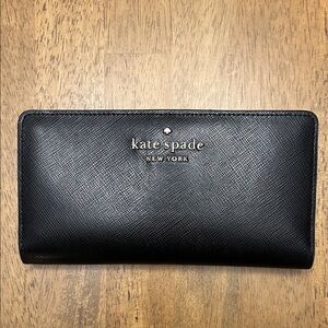 SOLD
Kate Spade Black Leather Clutch Bifold Wallet Card Cash Coin Holder Pouch